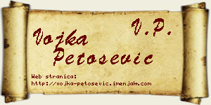 Vojka Petošević vizit kartica